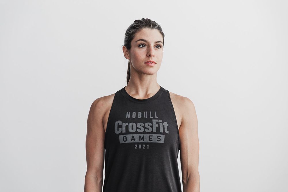 NOBULL Majice Bez Rukava Ženske - Nobull Crossfit Games® 2021 High-Neck Crne (763091-XFY)